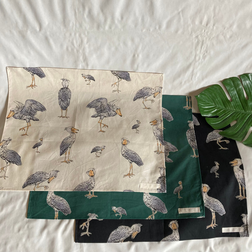 225A サメ図鑑 アイボリ ランチョンマット 1枚 40×50 小学校 給食 225A