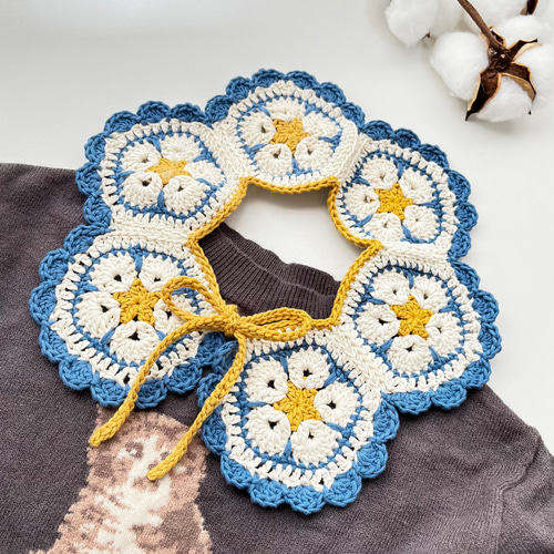 受注制作⌇手編みのつけ襟スタイ スタイ・よだれかけ koguma crochet