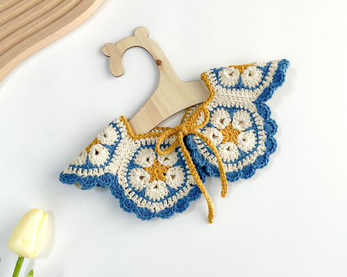 【ハンドメイド】スタイ/付け襟　Crochet blomm オーダーページ 受注制作⌇手編みのつけ襟スタイ スタイ・よだれかけ koguma