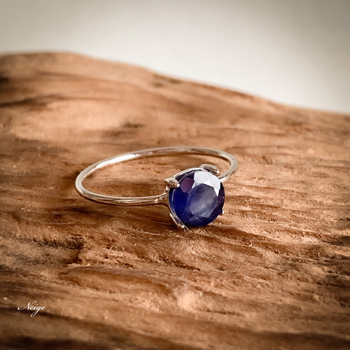 宝石質ブルーサファイアAAA- ルース ラウンドファセットカット6×6mm 1