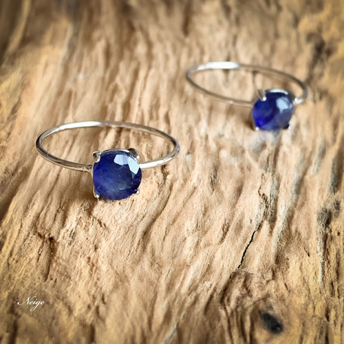 宝石質ブルーサファイアAAA- ルース ラウンドファセットカット6×6mm 1