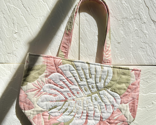 SALE✨》 ハワイアンキルト モンステラ のトートバッグ トート