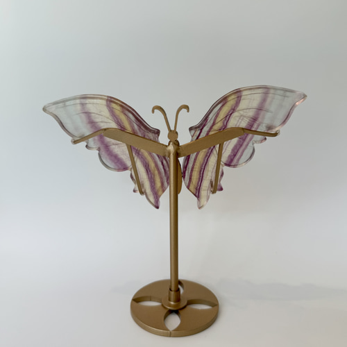 ぽむさま専用　キャンディーカラー　フローライト天然石置物　台座付き キャンディーフローライト バタフライ 台座付き その他