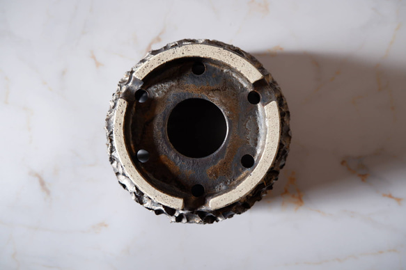 5.5号燻し金彩鉢677　塊根植物　多肉植物　盆栽　植木鉢　作家鉢　沖縄 7枚目の画像