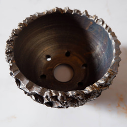 5.5号燻し金彩鉢677　塊根植物　多肉植物　盆栽　植木鉢　作家鉢　沖縄 4枚目の画像