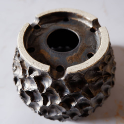 5.5号燻し金彩鉢677　塊根植物　多肉植物　盆栽　植木鉢　作家鉢　沖縄 6枚目の画像