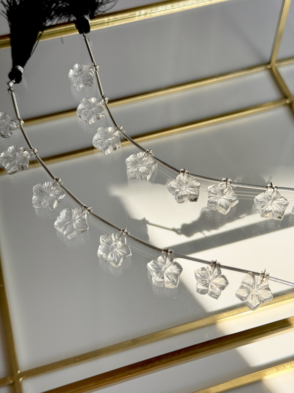 水晶 お花 フラワーカービング 天然石 CREA 通販 18560816