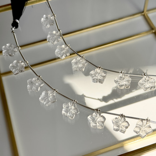 水晶 お花 フラワーカービング 天然石 CREA 通販 18560816｜Creema