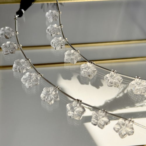 水晶 お花 フラワーカービング 天然石 CREA 通販 18560816