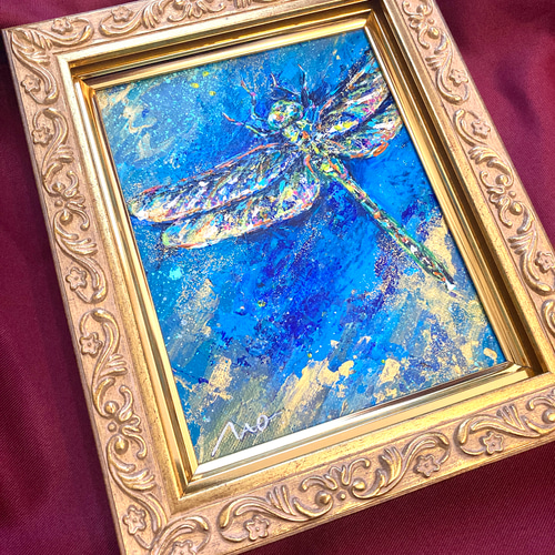 一点モノ再販ナシ【とんぼ】F0 蜻蛉 蜻 トンボ 小さめ絵画 幸運