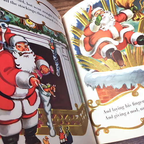 ヴィンテージ 洋書 絵本 クリスマス THE NIGHT BEFORE CHRISTMAS