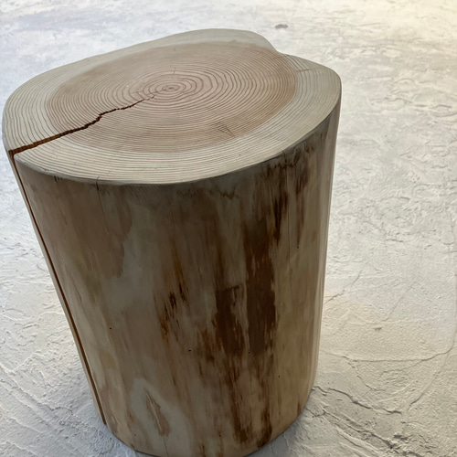 未来工房】檜 丸太椅子 スツール ディスプレイ台 BIGサイズ 木材・板