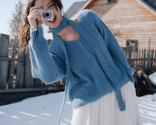 2022秋冬　マカフィー　ニットコート　定価35,200円 2022秋冬 マカフィー ニットコート 定価35,