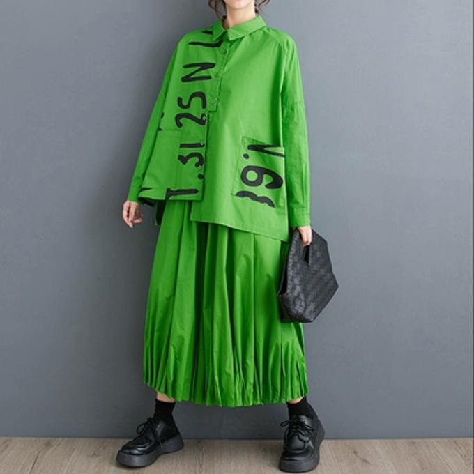 新作のゆったり プリント シャツ カジュアル パンツ 2枚セット