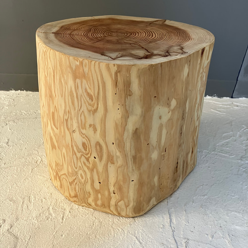 檜　切り株の椅子　丸太 送料無料】切り株スツール 丸太型スツール 檜 ヒノキ 国産 木製 天然木