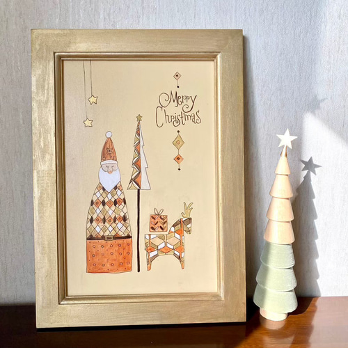 トールペイント　クリスマスの絵皿 トールペイント クリスマスの絵皿