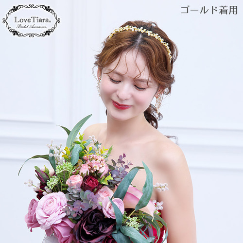 ジルコニアカチューシャ【バタフライ】KA-41|ウエディング 結婚