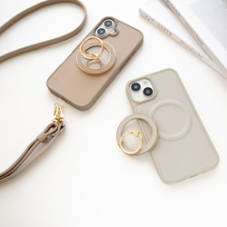 MagSafe対応 スマホリング 【 シュリンクレザー 】 名入れ 本革 iPhone マグセーフ FS40K 17枚目の画像