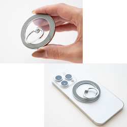 MagSafe対応 スマホリング 【 シュリンクレザー 】 名入れ 本革 iPhone マグセーフ FS40K 16枚目の画像