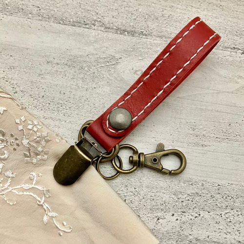 スカーフ、手袋（グローブ）ホルダー/本革、国産オイルヌメ革