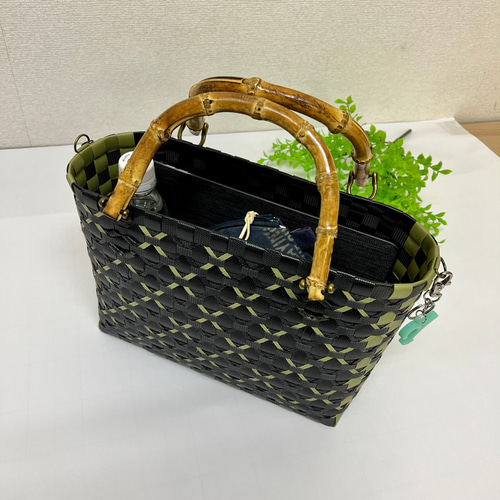 こちら専用です✴︎KECH かごバッグ✴︎ストロー2WAYブラックハンドル こちら専用です✴︎KECH かごバッグ✴︎ストロー2WAYブラック