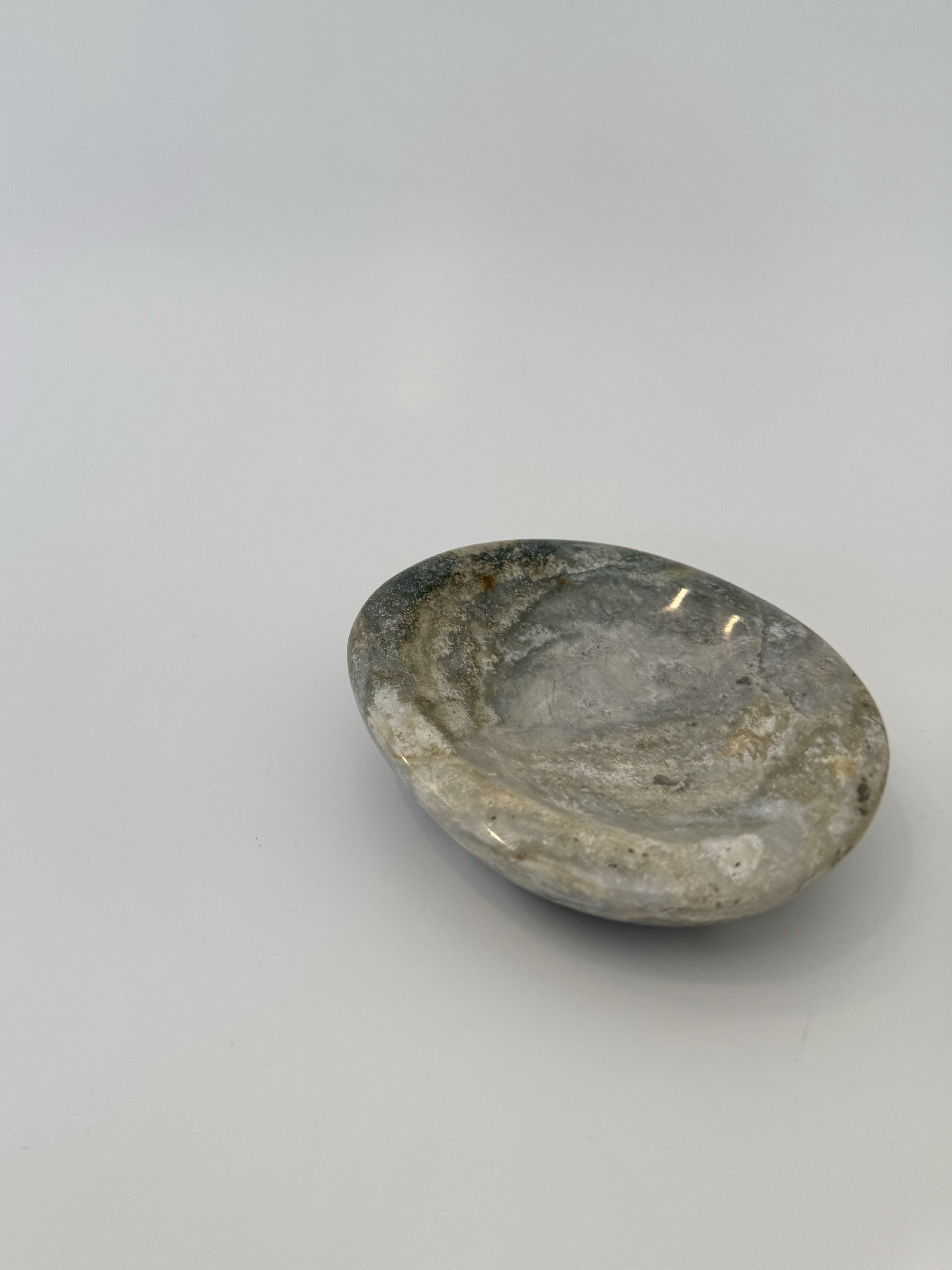 ブルー　オーシャンジャスパー　ミニ皿　プレート　スフィア台