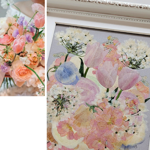 受注制作♦︎結婚式の記憶を飾る｜押し花額〈Mサイズ〉オーダーメイド
