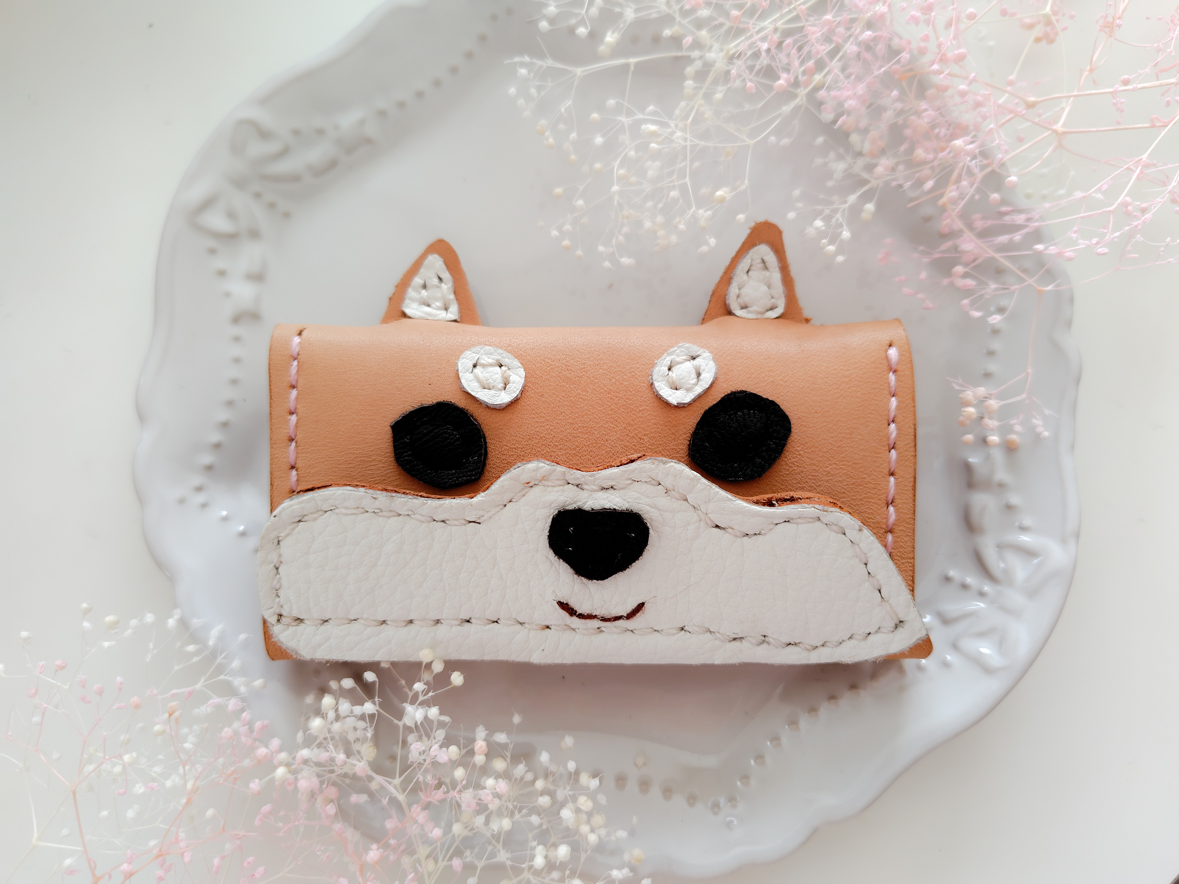 柴犬　キーケース　手縫い　ヌメ革　本革 11,680円