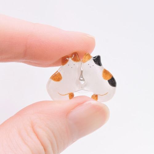 オーダーメイド 猫のペアブローチ うちの子グッズ 猫 ネコ ねこ