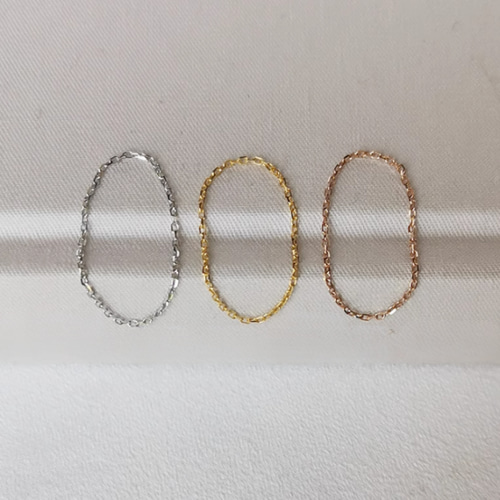 K18 18金　チェーンリング　14号 18KK18金チェーンリング18金ゴールド指輪 幅1mm つけっぱなしOK