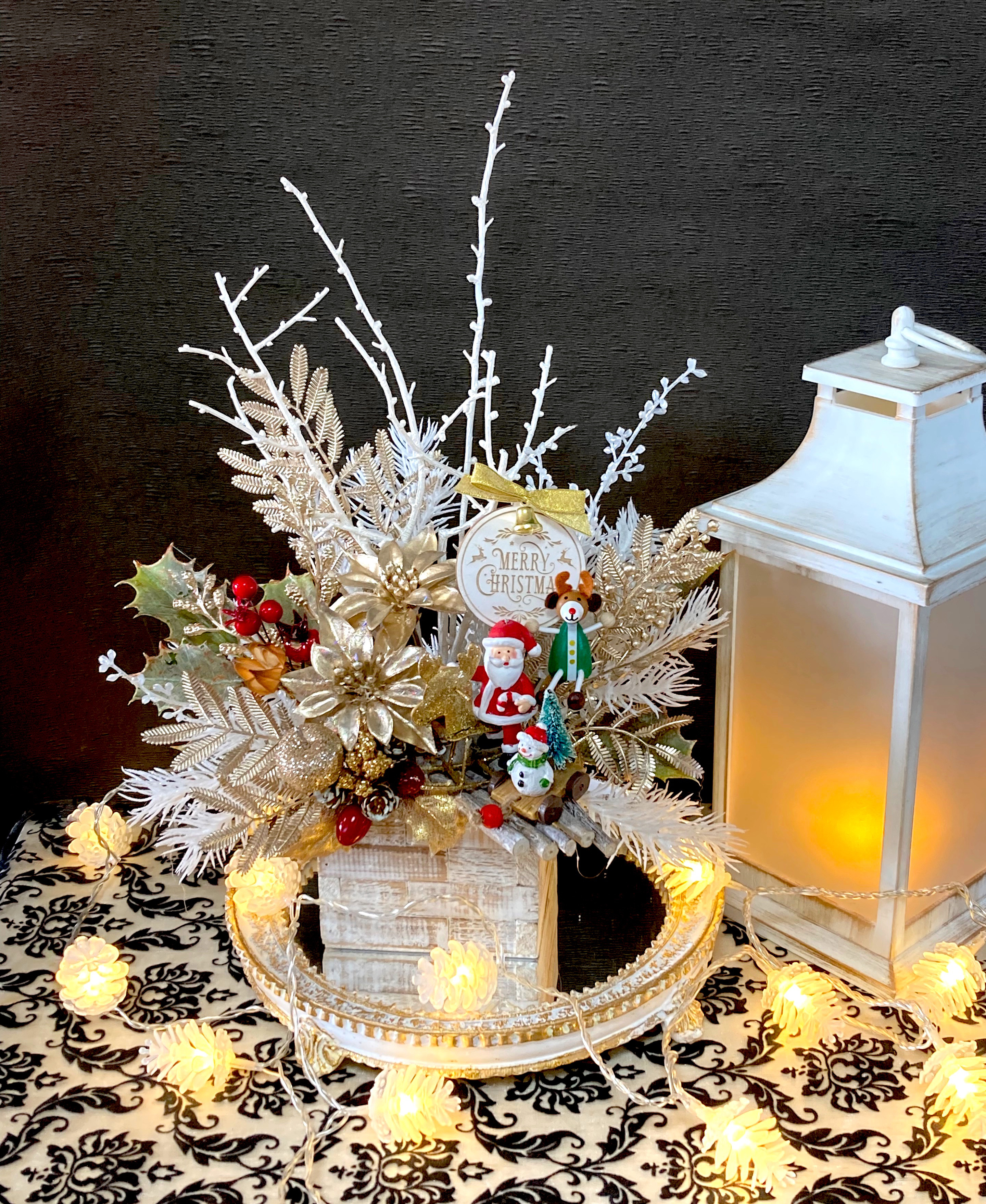 ”キラキラ　Christm！お茶目なサンタと仲間たち＂大人可愛いクリスマス 飾り