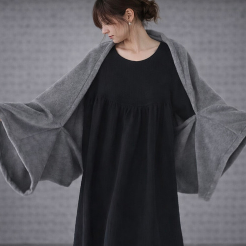 秋冬3way大人の高級メルトンフリースストール／ストールにもアウターに