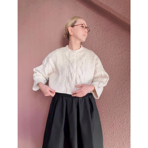 RATAオリジナルニット❤️ケーブル柄のショートニット❤️絶妙