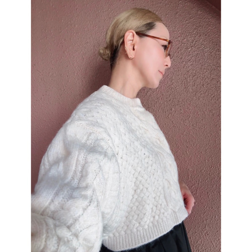 UNITED ARROWS - 値下げ▶︎CINOH ケーブル柄 ショートニット セーター 1500024F1100_l1_a005.jpg