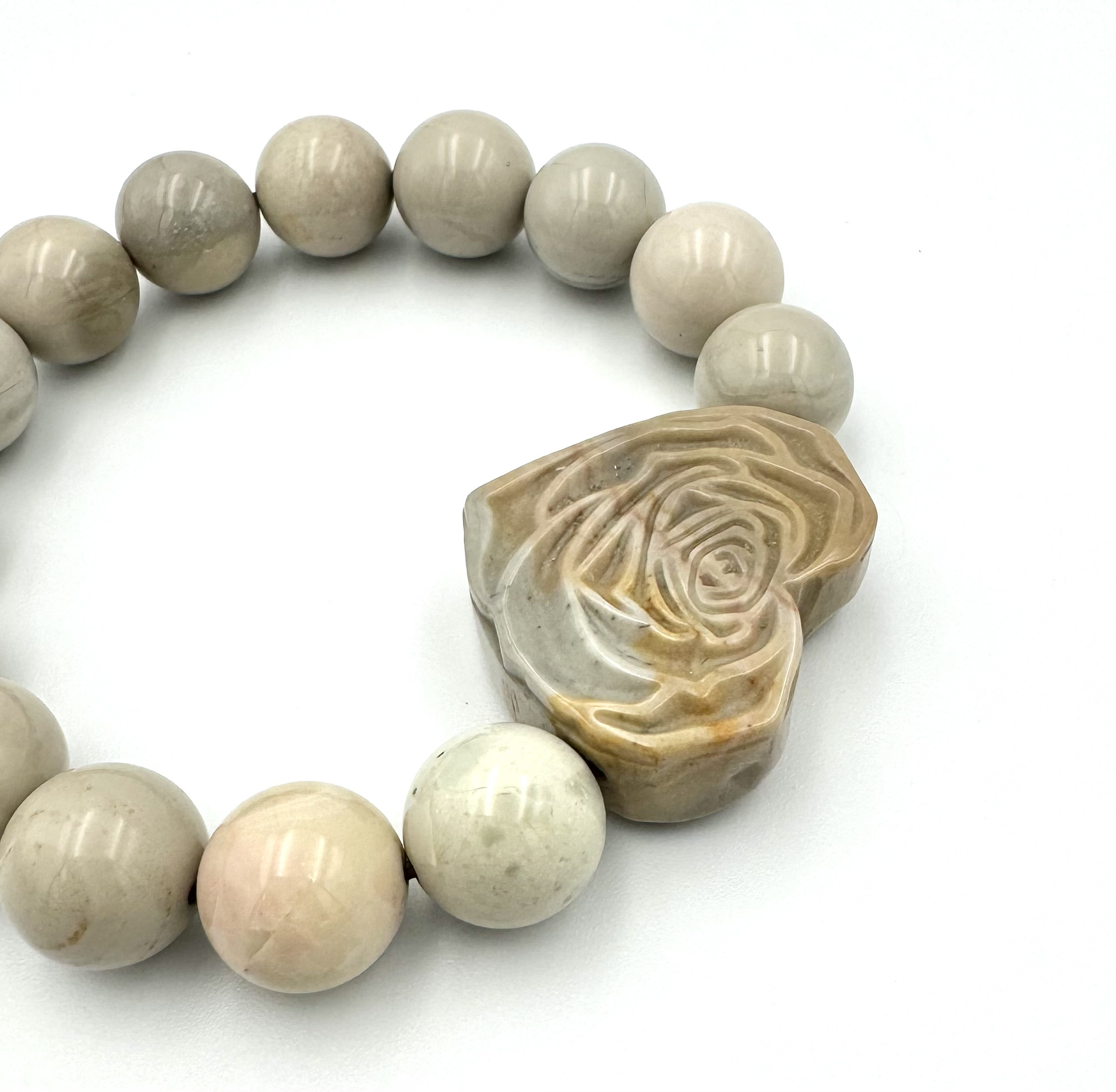 (00241)アラシャン瑪瑙　アゲート　 12mm　天然石　デザインブレスレット（先行販売限定価格通常より10％OFF）