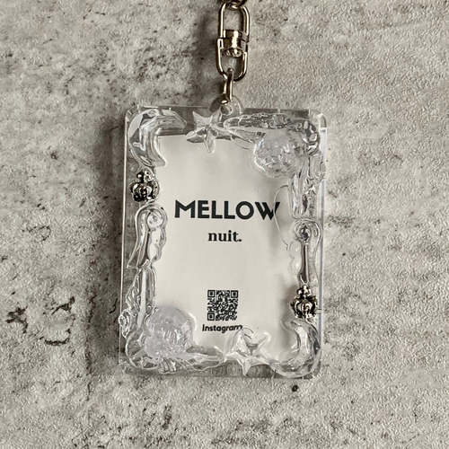 証明写真】硬質ケース『clear』crown metal 透明/シルバー  