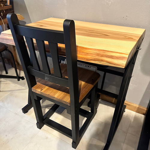 木の机、椅子、収納として 在庫あり 即納 セット販売 デスク 学習机 椅子 荷物掛け 天板下収納