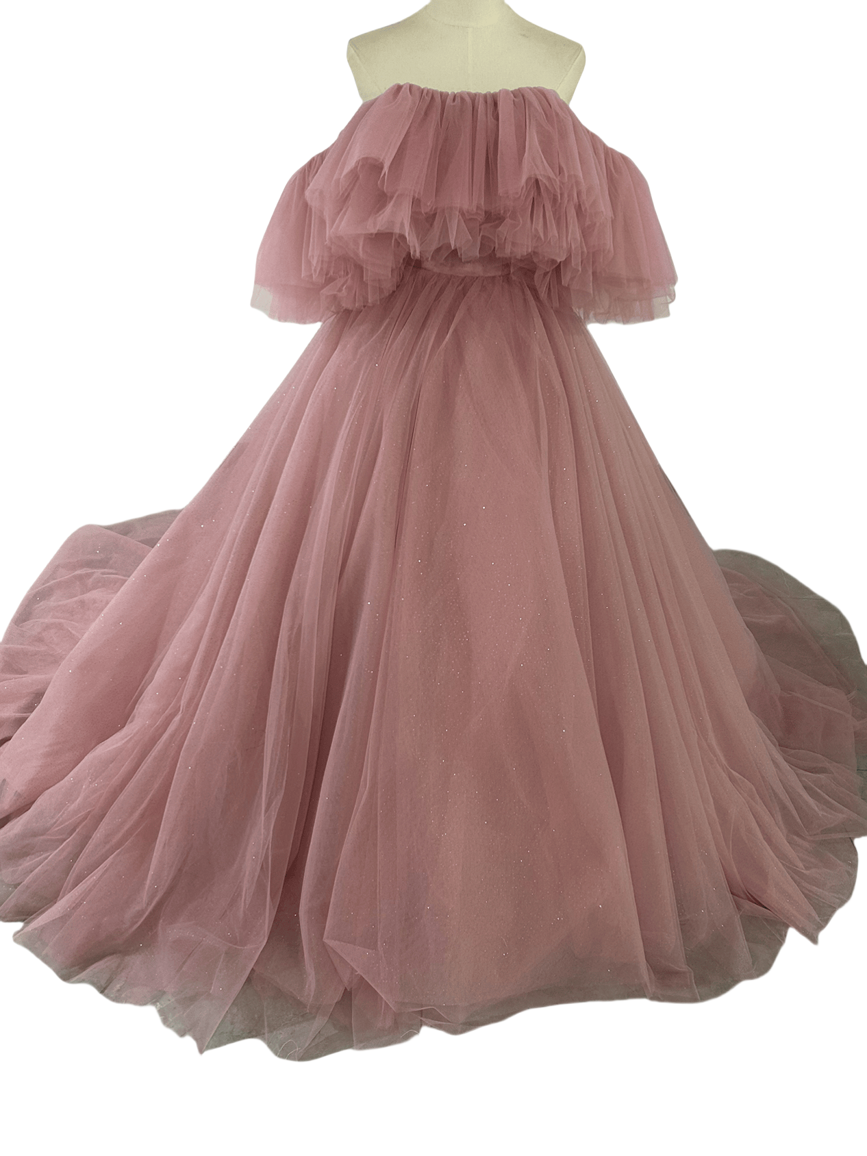 ウエディングドレス カラードレス オフショルダー グリッタードレス ピンク Aライン 可愛い 結婚式