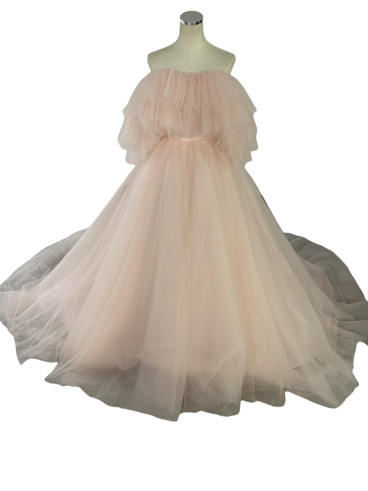 カラードレス オフショルダー キラキラグリッターチュール ピンク Aライン 可愛い 結婚式