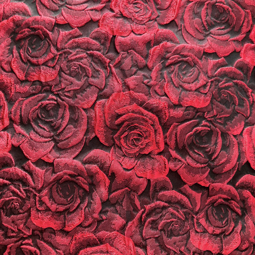 バラ柄 生地 ジャガード織り 立体感 材料 布地 160*100cm JQ-015 生地