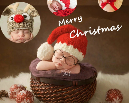 クリスマス帽子 赤ちゃん ベビー クリスマスパーティー ベビー帽子