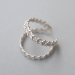 silver925 Wコードイヤーカフ 6枚目の画像