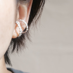 silver925 Wコードイヤーカフ 9枚目の画像