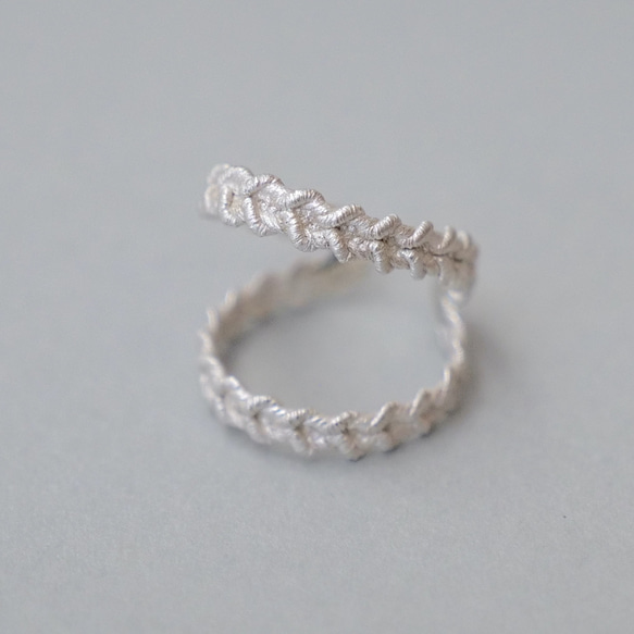 silver925 Wコードイヤーカフ 2枚目の画像