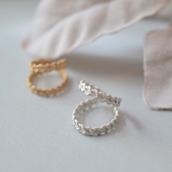 silver925 Wコードイヤーカフ 1枚目の画像