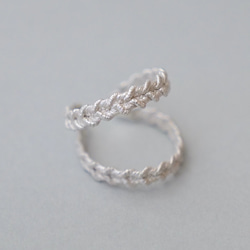 silver925 Wコードイヤーカフ 5枚目の画像