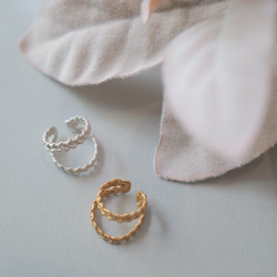 silver925 Wコードイヤーカフ 10枚目の画像