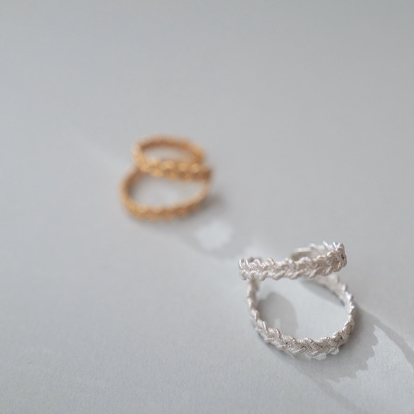 silver925 Wコードイヤーカフ 11枚目の画像