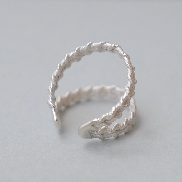 silver925 Wコードイヤーカフ 4枚目の画像