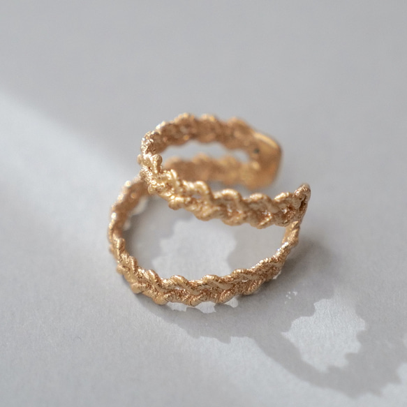 18KGP Wコードイヤーカフ 7枚目の画像